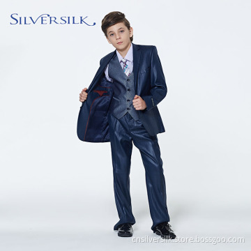 Navy Children 3 Piece Blazer Pant Kids Suit
